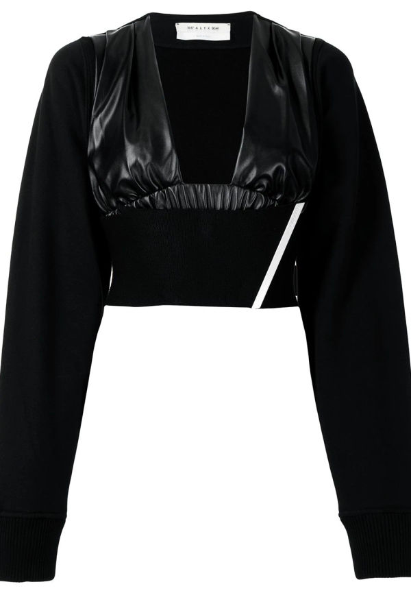 1017 ALYX 9SM kort sweatshirt topp - Svart