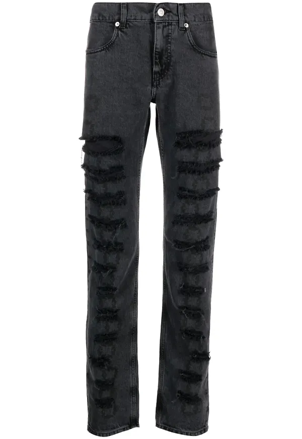 1017 ALYX 9SM skinny-jeans med sliten effekt - Svart