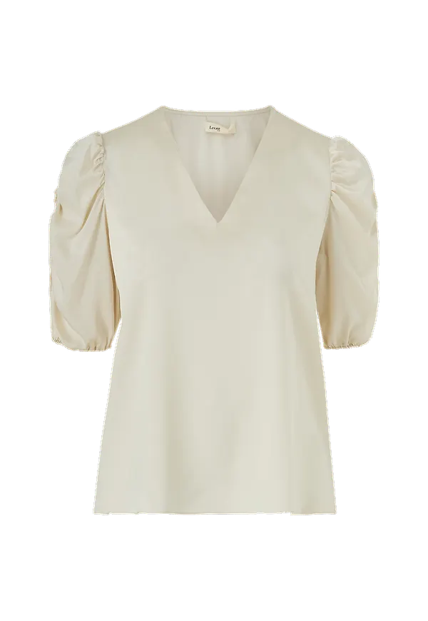 Levete Room - Sidenblus LR-Dakota 19 Shirt - Vit