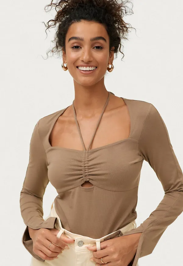 Gina Tricot - Topp Kajsa Top - Brun