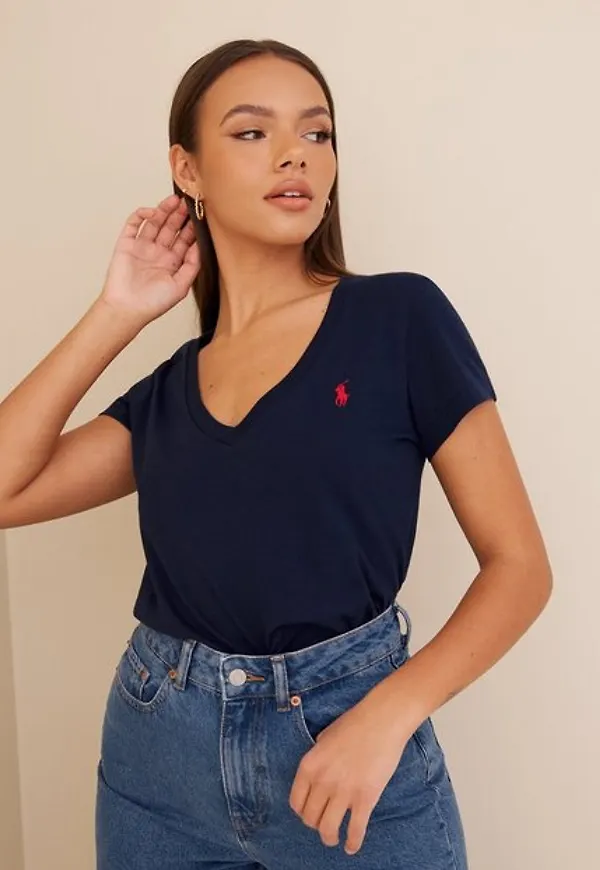 Polo Ralph Lauren Ss Vn-Short Sleeve-T-Shirt T-shirts Navy