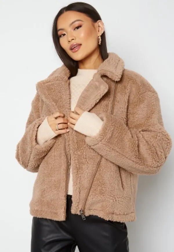 Rut & Circle Stella Teddy Jacket 150 Beige XS