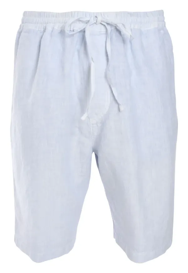 120% Lino shorts med dragsko - Blå