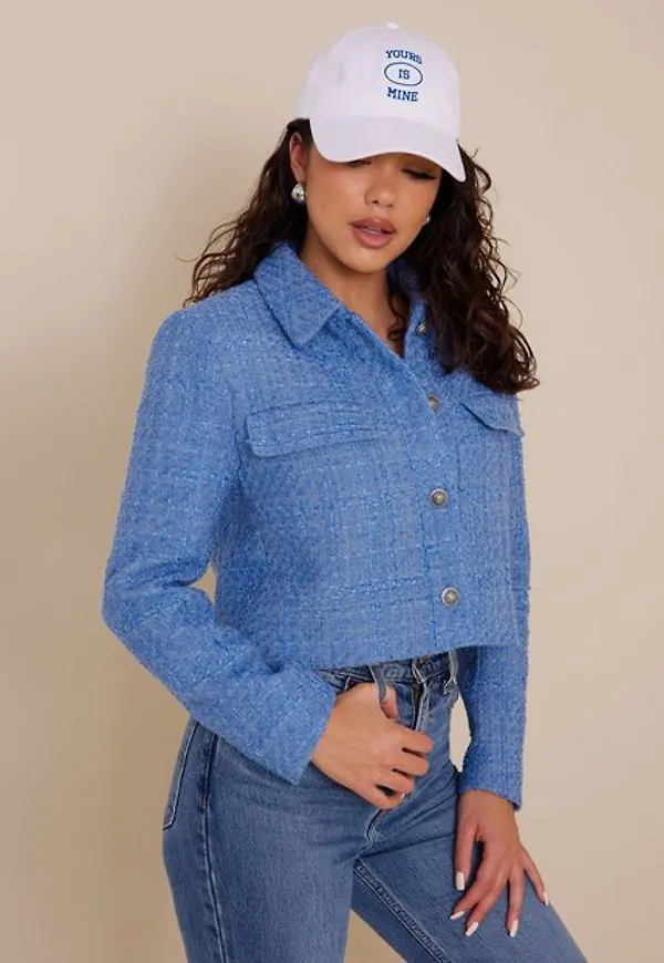 Only Onlmody L/S Short Boucle Jacket Tlr Övriga Jackor Ultramarine