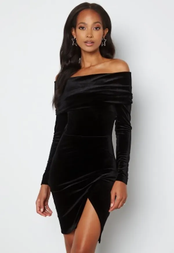 BUBBLEROOM Sofielle Velvet Dress Black M