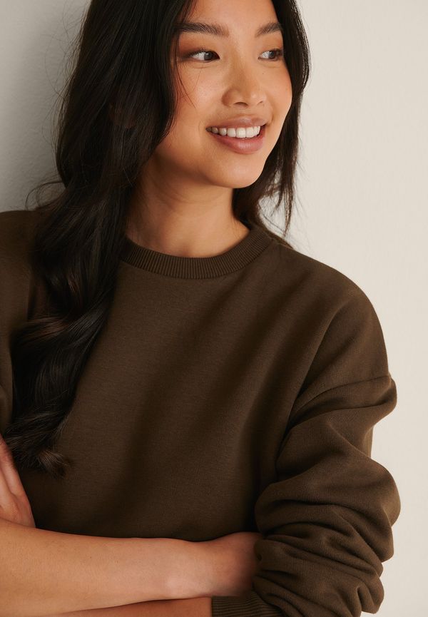 NA-KD Basic Oversized sweatshirt - Brown