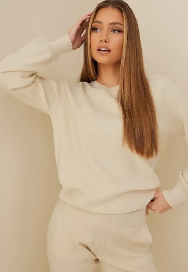 Selected Femme Slfbrinley Ls Knit O-Neck B Stickade tröjor