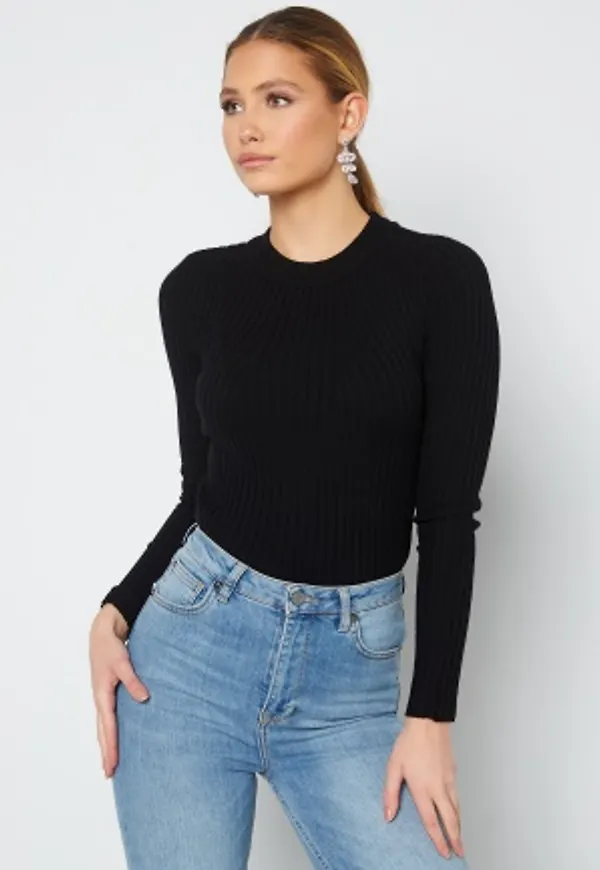 Pieces Crista LS O-Neck Knit Black M