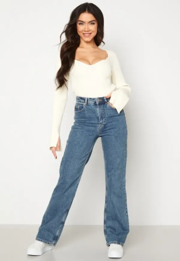 ONLY Camille Life HW Wide Medium Blue Denim 32/32