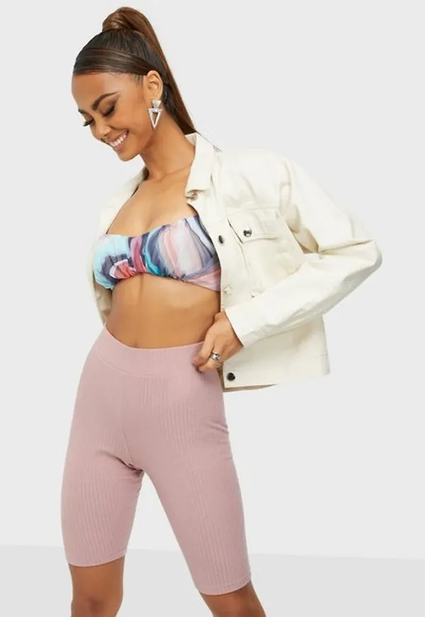 Pieces Pcribbi Hw Bike Shorts D2D Bikershorts Misty Rose