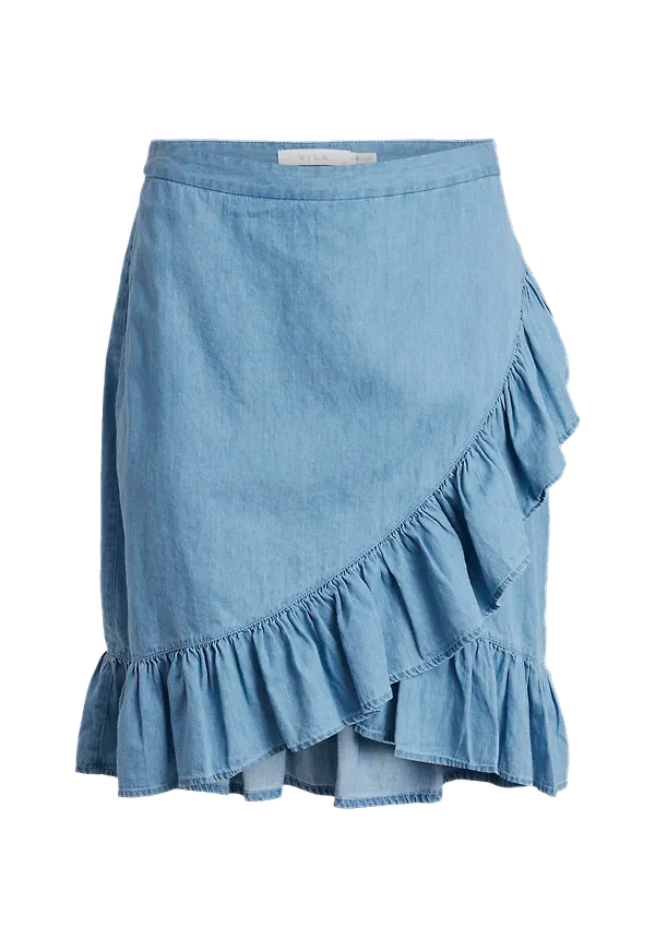 Vila - Kjol viFanzi HW Denim Wrap Skirt - Blå