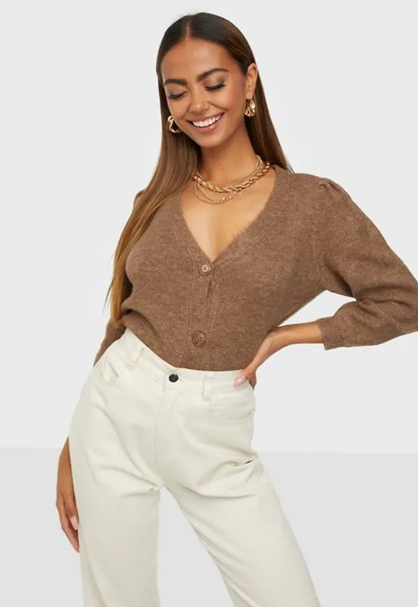 Only Onlangala 3/4 Cardigan Cc Knt Cardigans Toasted Coconut W.Melange
