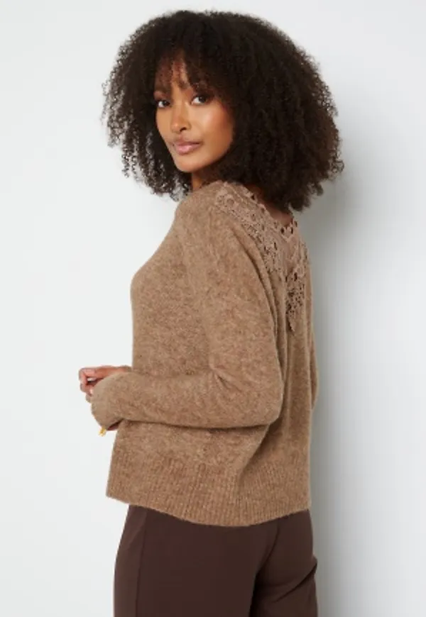 ONLY Isolde Stay L/S Reversible Knit Lion Det. Melange M