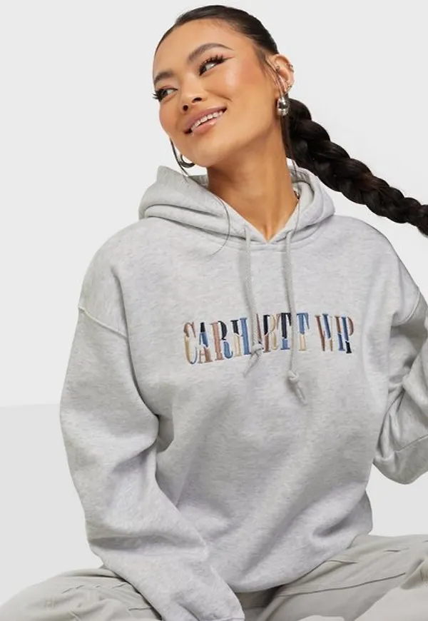 Carhartt WIP W' Hd Jagged Script Sweat Hoodies Ash