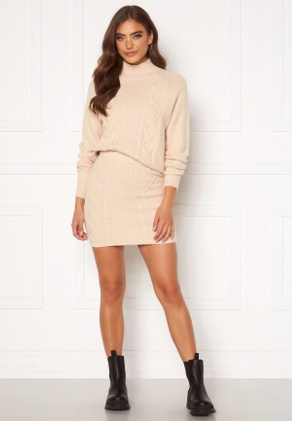 BUBBLEROOM Aisha knitted skirt Cream XL