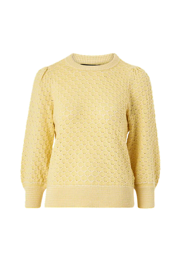 Vero Moda - Tröja vmJayda 3/4 O-neck BLOUSE GA BOO - Gul