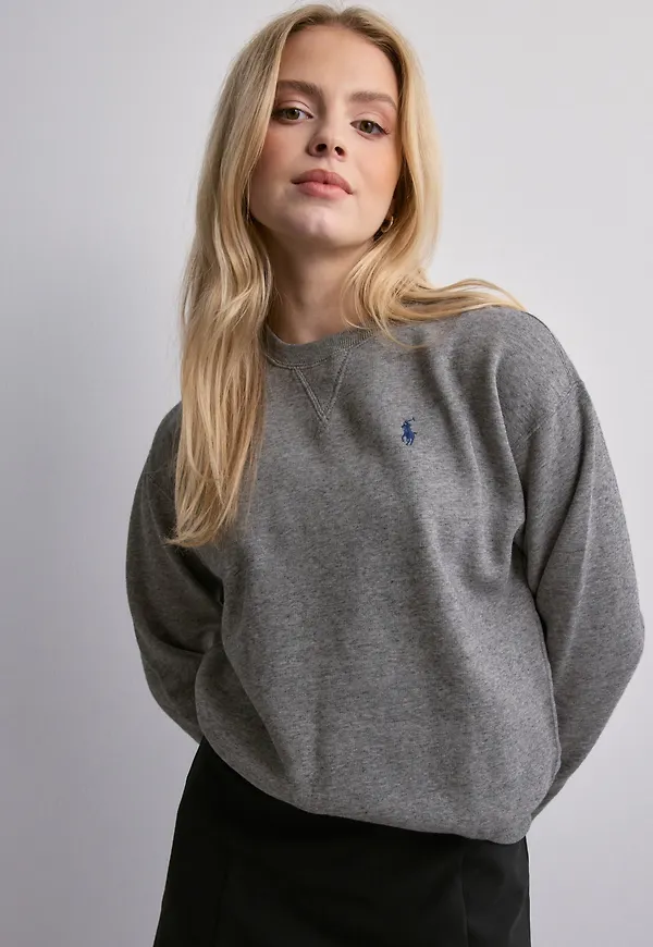 Polo Ralph Lauren - Sweatshirts - Grey - Ls Po-Long Sleeve-Knit - Tröjor - sweatshirts