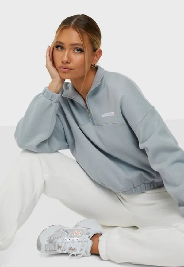 Calvin Klein Jeans Micro Flock Half Zip Tröjor Grå