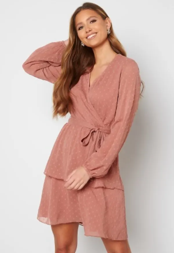 Bubbleroom Care Malva Dotted Dress Dusty pink 38