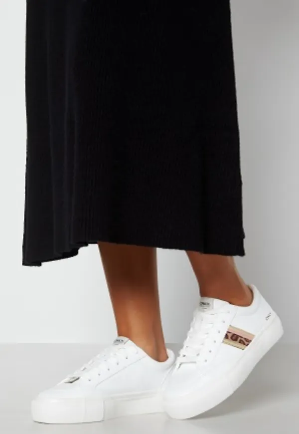 ONLY Liv PU Side Panel Sneaker White 37