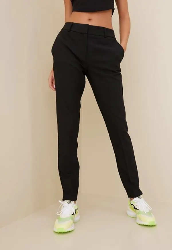 Selected Femme Slfrita Mw Slim Pant Black B Noos Byxor