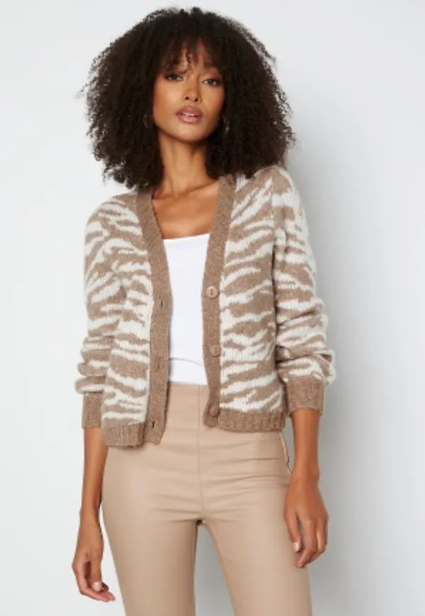 VILA Ellie L/S Knit Cardigan Fungi L