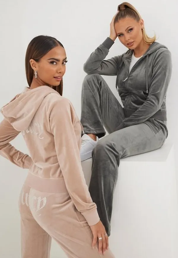 Juicy Couture Robertson Classic Velour Zip Trough Hoodie Hoodies Top Hat
