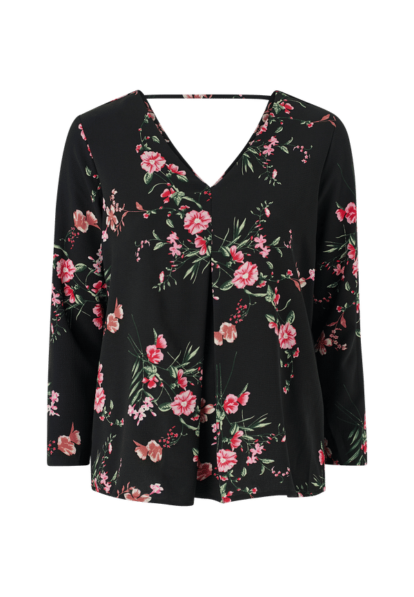 Only - Topp onlNova Lux Deep V 7/8 Top - Svart