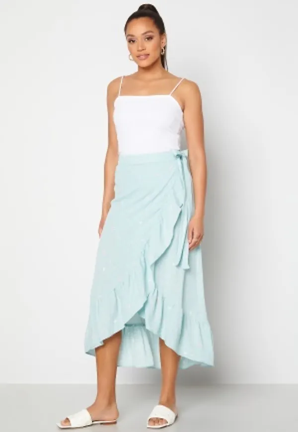 Y.A.S Yvonne HW Long Wrap Skirt Star White Yvonne Pr L