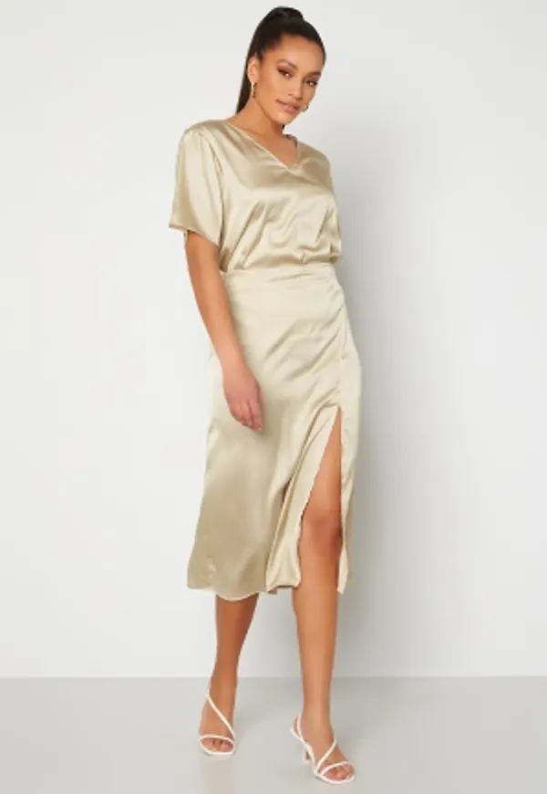 Alexandra Nilsson X Bubbleroom Satin Skirt Champagne 36