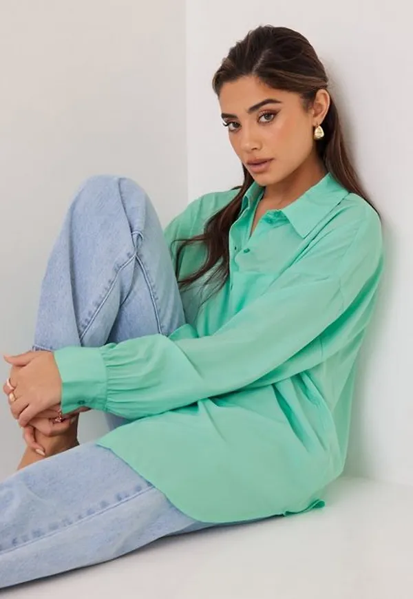 Pieces Pcfany Ls Loose Shirt D2D Tunikor Cockatoo