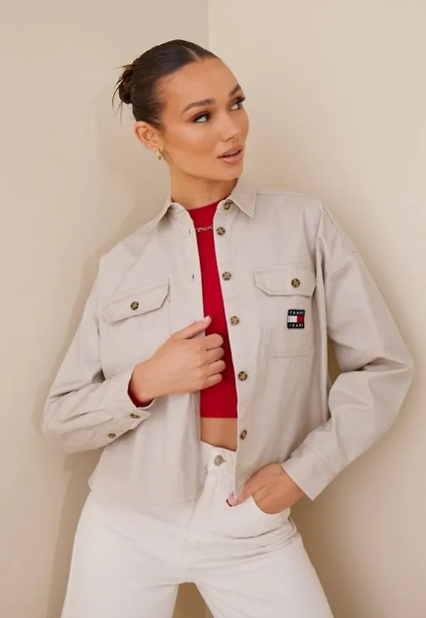 Tommy Jeans Tjw Cropped Utility Shirt Skjortor