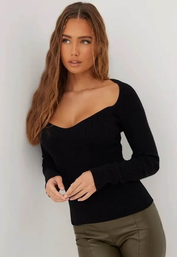 Vero Moda Vmsylvia Ls Knit Vma Stickade tröjor Black