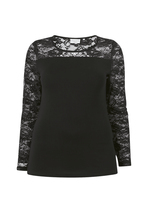 KAFFE Curve - Topp kcLaura Blouse - Svart