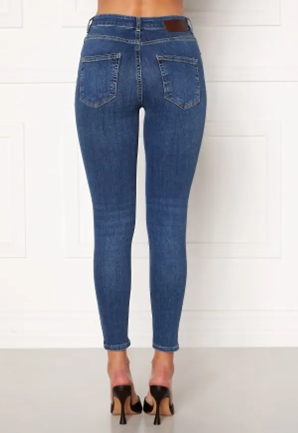 Pieces Delly Skin MW Jeans Medium Blue Denim L