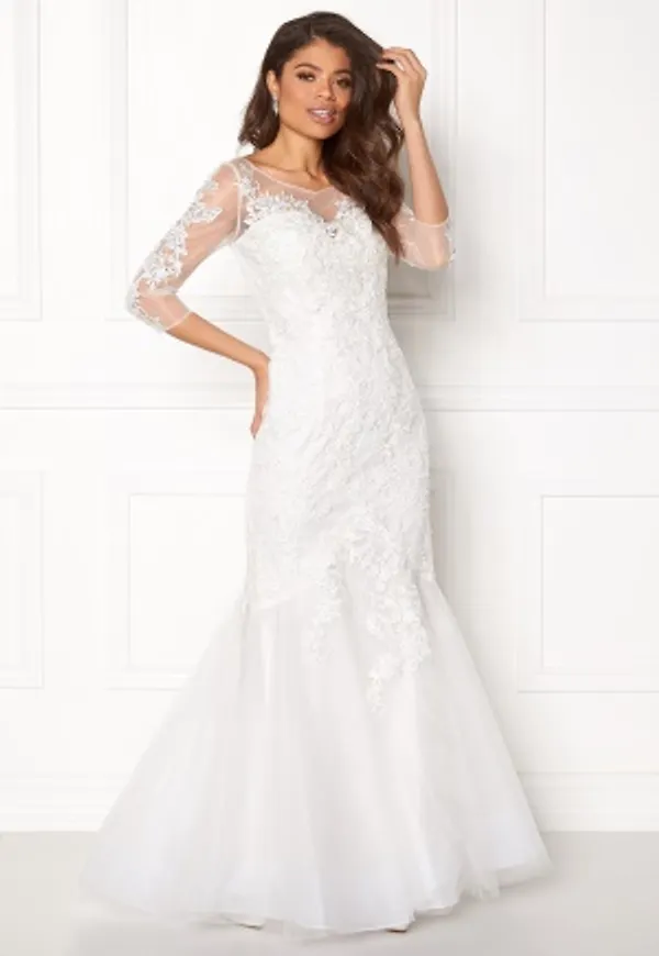 SUSANNA RIVIERI Embroidered Fishtail Dress Ivory 36