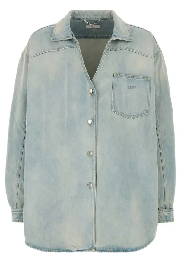 1989 STUDIO stentvättad jeansskjorta - Blå