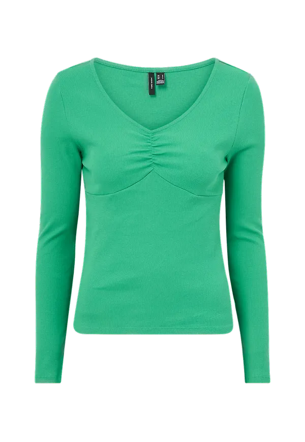 Vero Moda - Topp vmNewava L/S V-neck Top - Grön