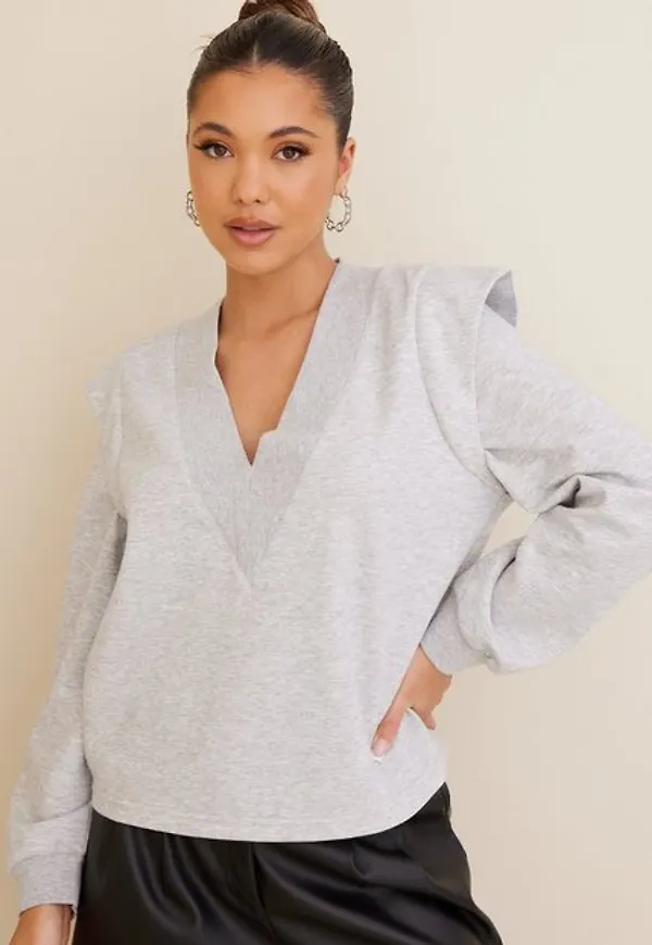 Object Collectors Item Objilona Meza Sweat L/S Pullover P Sweatshirts Light Grey Melange