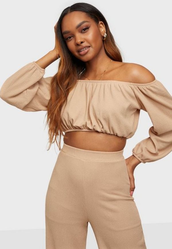 NLY Trend My Off Shoulder Set Jumpsuits Beige
