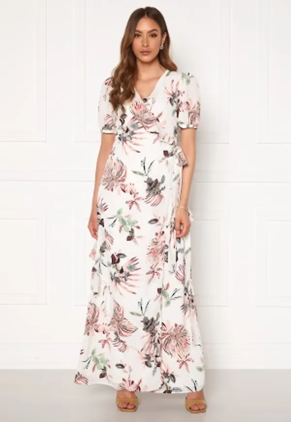 DRY LAKE Kimchi Long Dress 843 White Pink Flowe XS