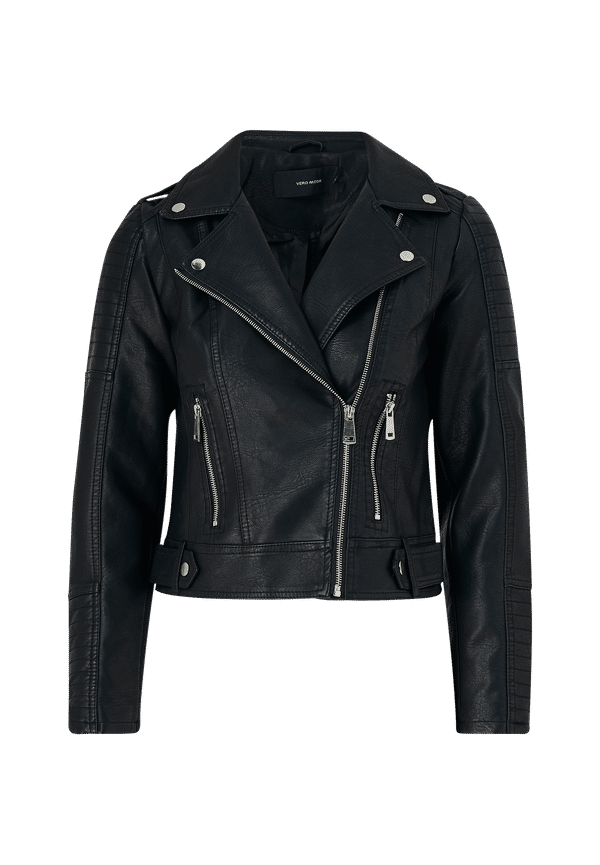 Vero Moda - Bikerjacka vmKerriultra Short Coated Jacket - Svart