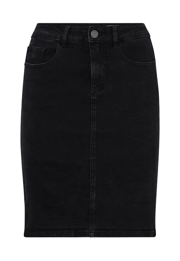 Vero Moda - Jeanskjol vmHot Nine HW DNM Pencil Skirt - Svart