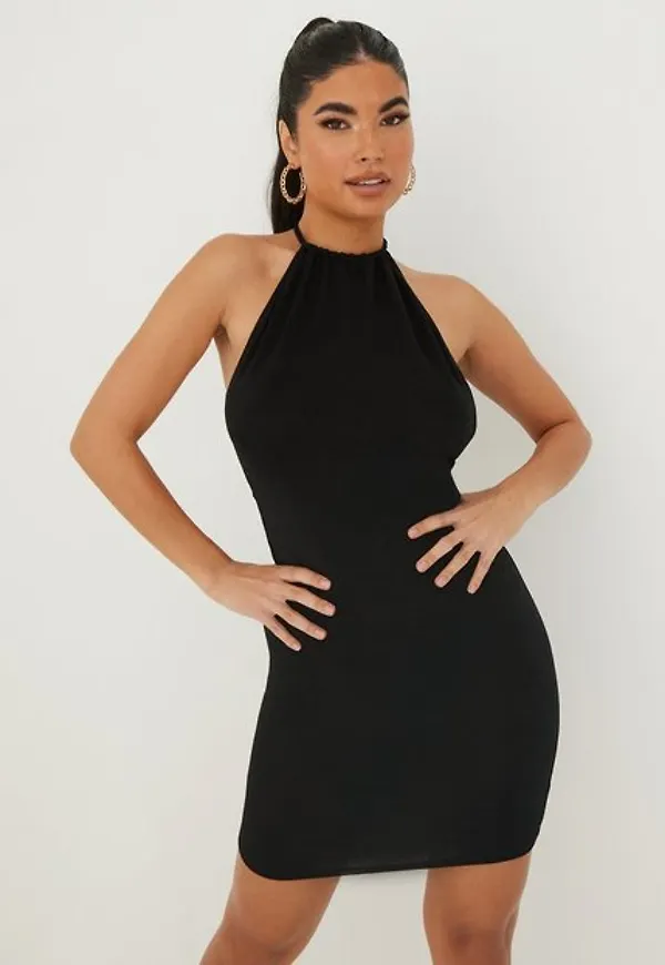 NLY One Halterneck Slinky Dress Fodralklänningar Svart
