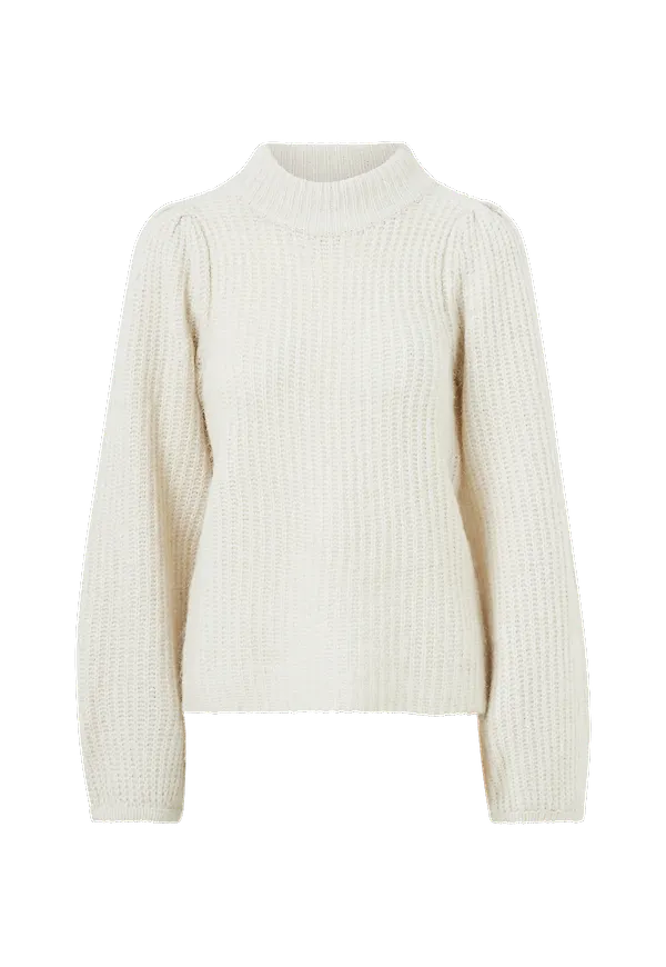 Vero Moda - Tröja vmPekan LS Highneck Blouse - Natur