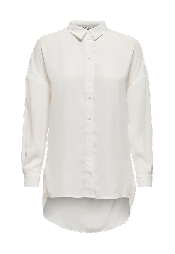 Only - Skjorta onlTamara L/S Loose Shirt Wvn - Vit