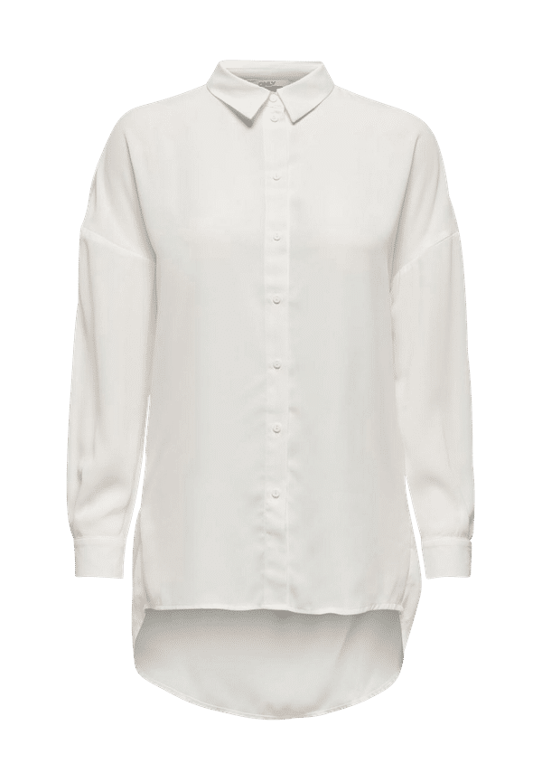 Only - Skjorta onlTamara L/S Loose Shirt Wvn - Vit