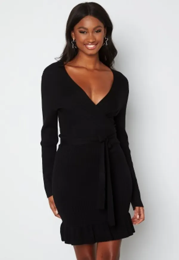 JDY Mollie L/S Frill Dress Black L