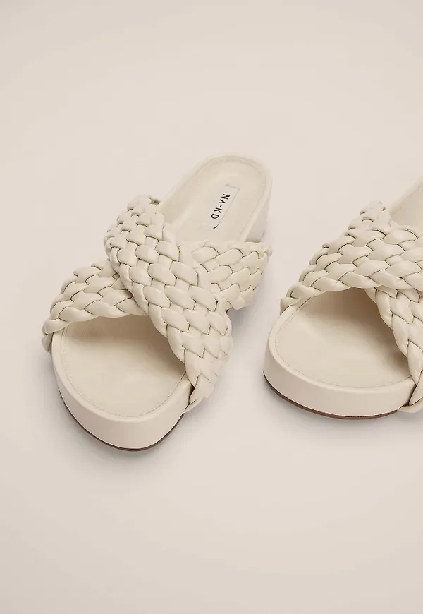 NA-KD Shoes Tofflor - Offwhite