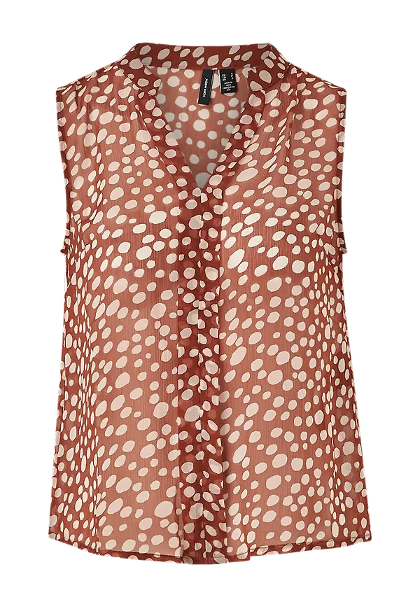 Vero Moda - Blus vmWonda S/L Mano Top - Brun